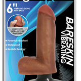 Jock Dark Bareskin Vibrating Dildo with Balls - 6 Inch - Royal Sins