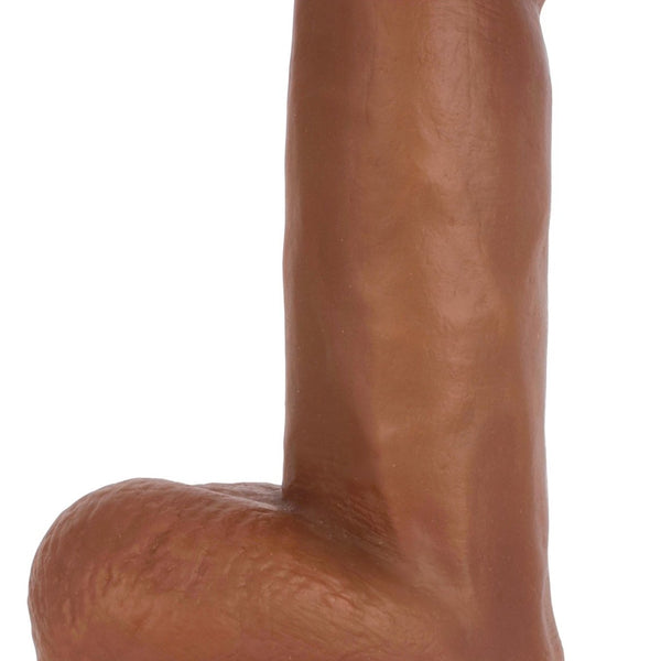 Jock Dark Bareskin Vibrating Dildo with Balls - 6 Inch - Royal Sins