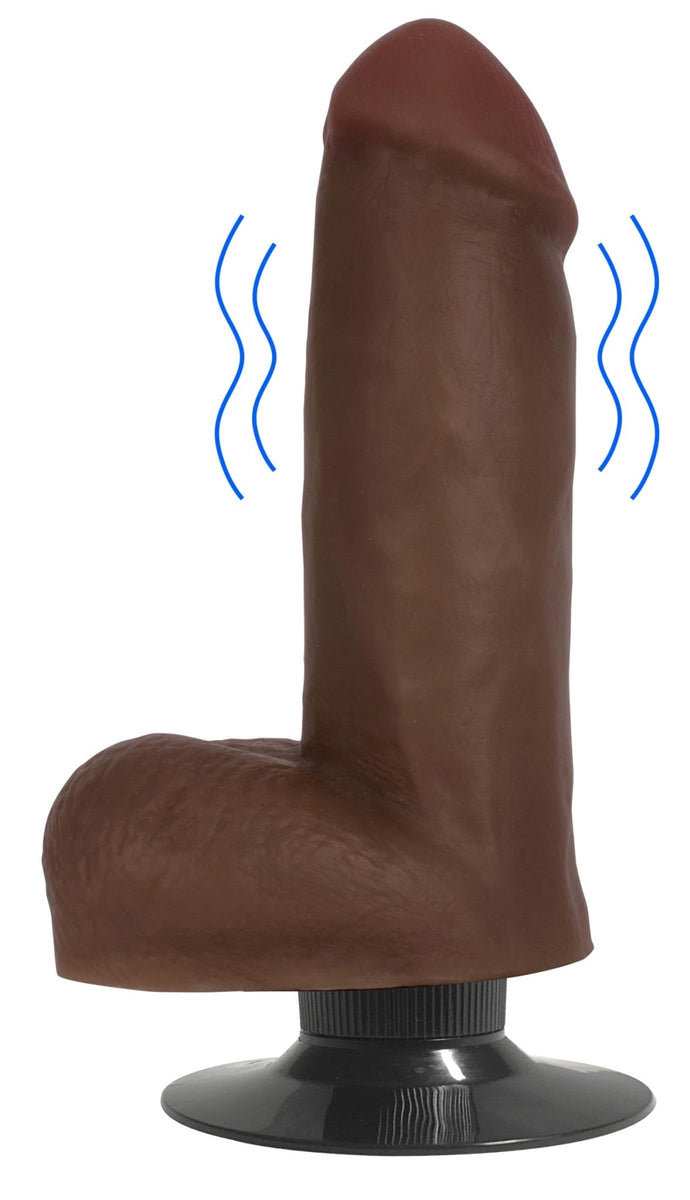 Jock Dark Vibrating Dildo with Balls - 6 Inch - Royal Sins