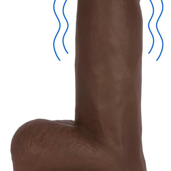 Jock Dark Vibrating Dildo with Balls - 6 Inch - Royal Sins