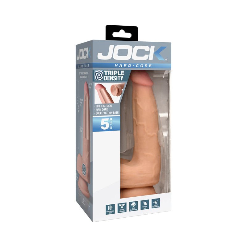 JOCK Hard - Core 5 in. Triple Density Dildo with Balls - Royal Sins