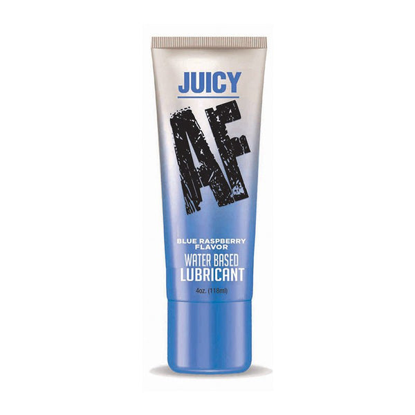 Juicy AF Water Based Lubricant Blue Raspberry 4 oz. - Royal Sins