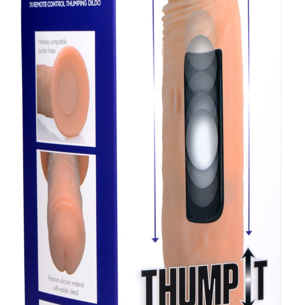 Kinetic Thumping 7X Remote Control Dildo - Large - Royal Sins