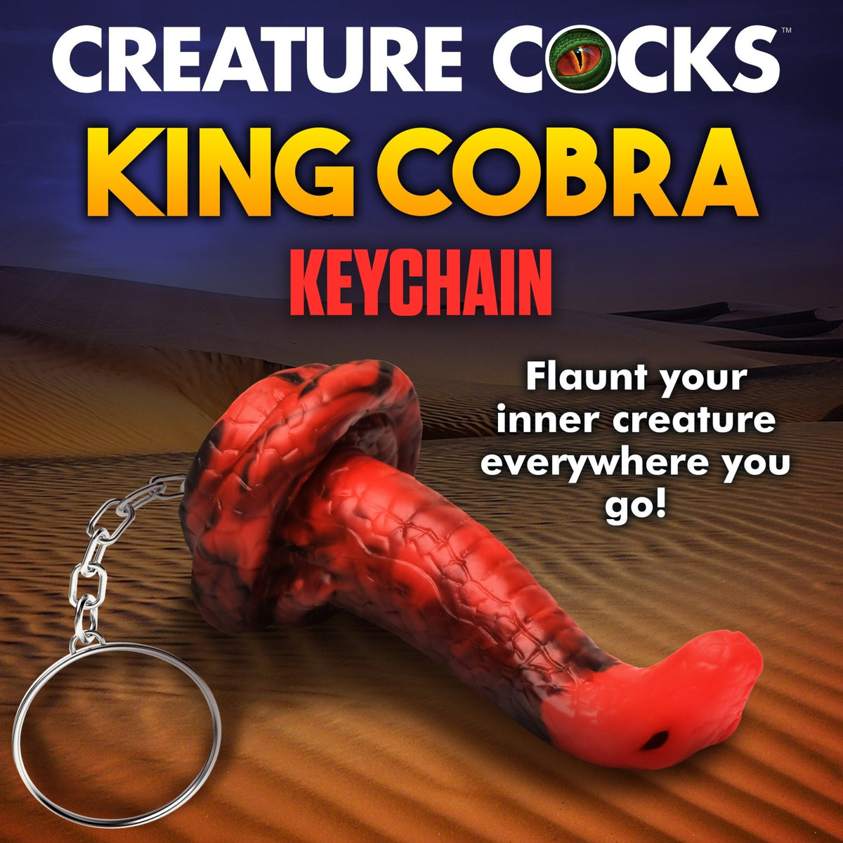 King Cobra Mini Dildo Key Chain - Royal Sins