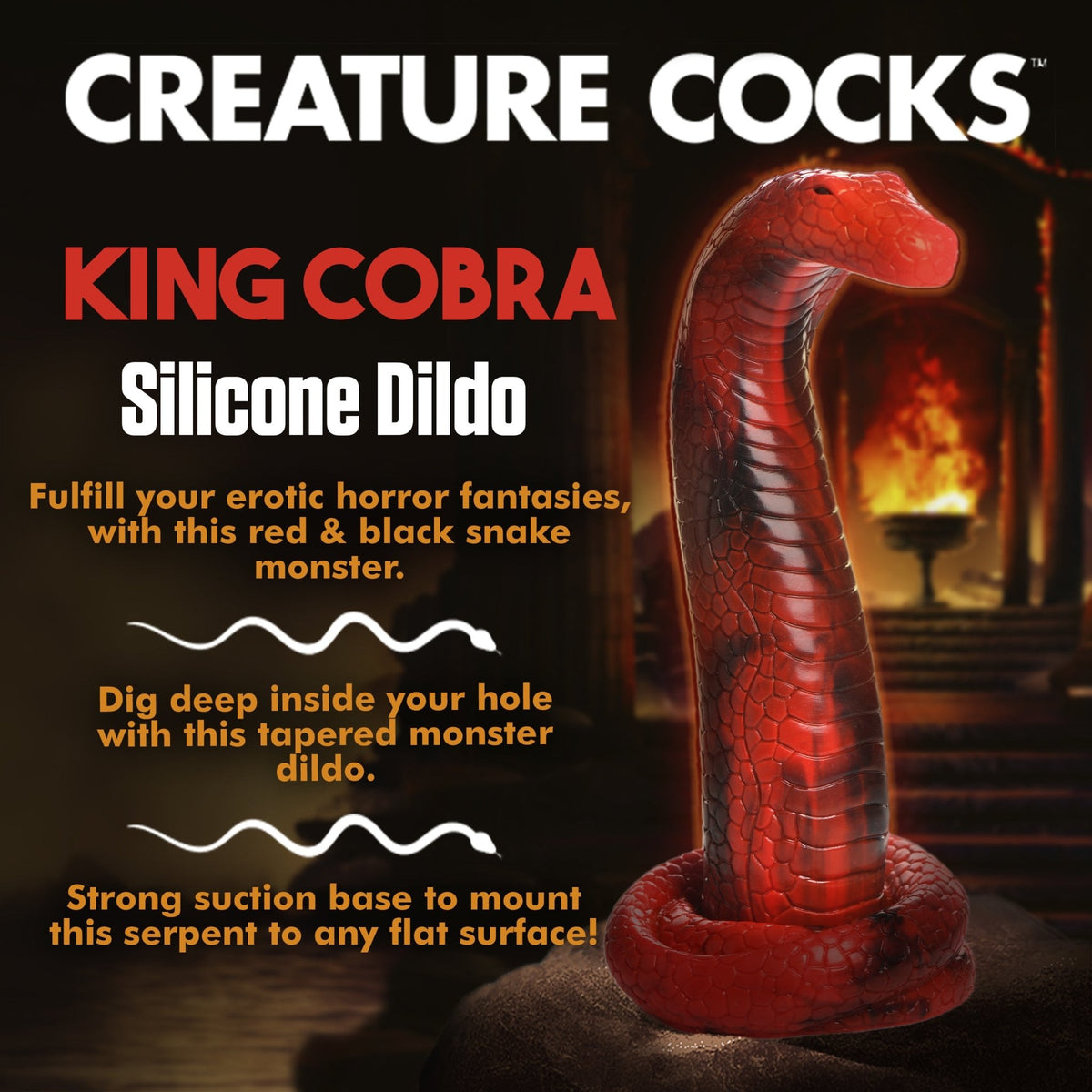 King Cobra Silicone Dildo - Royal Sins