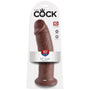 King Cock 10 in. Cock Realistic Dildo With Suction Cup Brown - Royal Sins