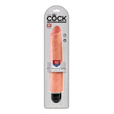 King Cock 10 in. Vibrating Stiffy Realistic Dildo Beige - Royal Sins