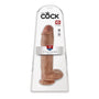 King Cock 11 in. Cock With Balls Realistic Suction Cup Dildo Tan - Royal Sins
