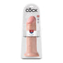 King Cock 12 in. Cock Realistic Dildo With Suction Cup Beige - Royal Sins