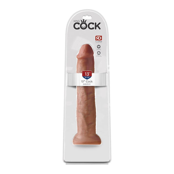 King Cock 13 in. Cock Realistic Dildo With Suction Cup Tan - Royal Sins