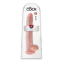 King Cock 14 in. Cock With Balls Realistic Suction Cup Dildo Beige - Royal Sins