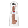 King Cock 14 in. Cock With Balls Realistic Suction Cup Dildo Tan - Royal Sins