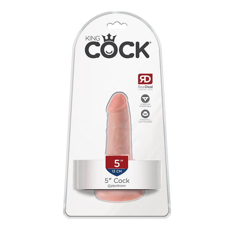 King Cock 5 in. Cock Realistic Dildo With Suction Cup Beige - Royal Sins