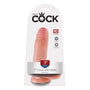 King Cock 7 in. Cock With Balls Realistic Suction Cup Dildo Beige - Royal Sins