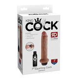 King Cock 7 in. Squirting Cock Realistic Dildo Tan - Royal Sins