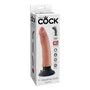 King Cock 7 in. Vibrating Cock Poseable Dildo With Suction Cup Beige - Royal Sins