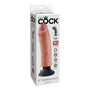 King Cock 8 in. Vibrating Cock Poseable Dildo With Suction Cup Beige - Royal Sins