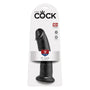King Cock 9 in. Cock Realistic Dildo With Suction Cup Black - Royal Sins