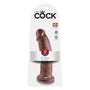 King Cock 9 in. Cock Realistic Dildo With Suction Cup Brown - Royal Sins