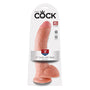 King Cock 9 in. Cock With Balls Realistic Suction Cup Dildo Beige - Royal Sins