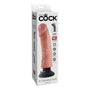 King Cock 9 in. Vibrating Cock Poseable Dildo With Suction Cup Beige - Royal Sins