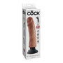 King Cock 9 in. Vibrating Cock Poseable Dildo With Suction Cup Tan - Royal Sins