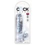 King Cock Clear 6 in. Cock With Balls Realistic Suction Cup Dildo - Royal Sins
