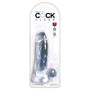 King Cock Clear 7 in. Cock With Balls Realistic Suction Cup Dildo - Royal Sins