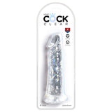 King Cock Clear 8 in. Cock Realistic Dildo With Suction Cup - Royal Sins