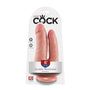 King Cock Double Penetrator 6 in. Realistic Dual - Entry Dildo With Suction Cup Beige - Royal Sins