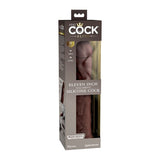 King Cock Elite 11 in. Dual Density Silicone Cock Realistic Dildo With Suction Cup Brown - Royal Sins