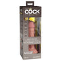 King Cock Elite 6 in. Vibrating Realistic Dildo With Suction Cup Beige - Royal Sins