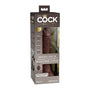King Cock Elite 7 in. Vibrating Realistic Dildo With Suction Cup Brown - Royal Sins