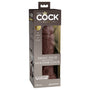 King Cock Elite 8 in. Dual Density Silicone Cock Realistic Dildo With Suction Cup Brown - Royal Sins