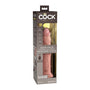 King Cock Elite 9 in. Vibrating Dual Density Silicone Realistic Dildo Beige - Royal Sins