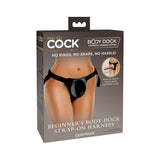 King Cock Elite Beginner's Body Dock Strap - On Harness Black - Royal Sins