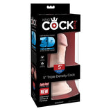 King Cock Plus 5 in. Triple Density Cock Realistic Dildo With Suction Cup Beige - Royal Sins