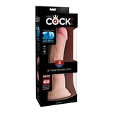 King Cock Plus 8 in. Triple Density Cock Realistic Dildo With Suction Cup Beige - Royal Sins