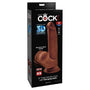 King Cock Plus 8 in. Triple Density Cock With Swinging Balls Dildo Brown - Royal Sins