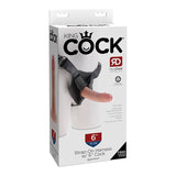 King Cock Strap - On Harness With 6 in. Cock Beige - Royal Sins