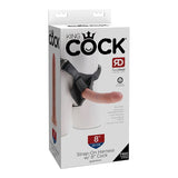 King Cock Strap - On Harness With 8 in. Cock Beige - Royal Sins