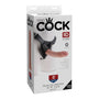 King Cock Strap - On Harness With 8 in. Cock Beige - Royal Sins