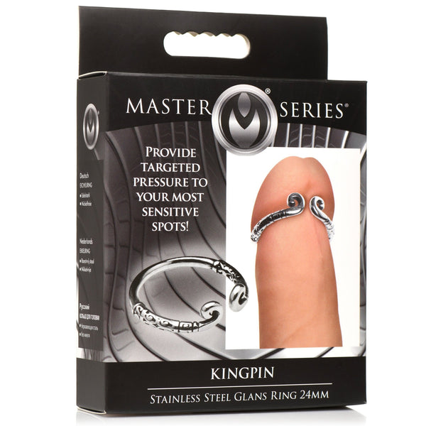 Kingpin Stainless Steel Glans Ring - 24MM - Royal Sins