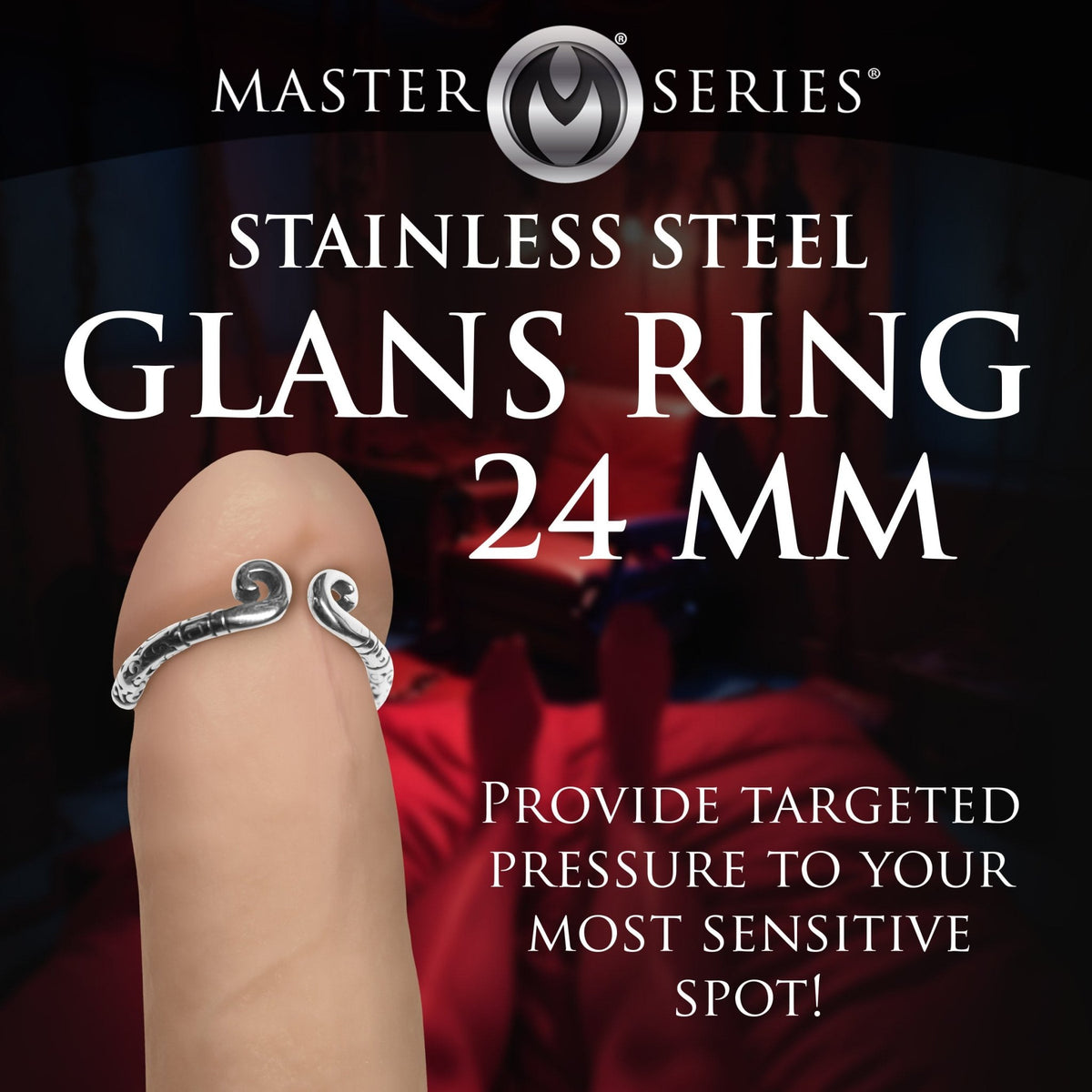 Kingpin Stainless Steel Glans Ring - 24MM - Royal Sins