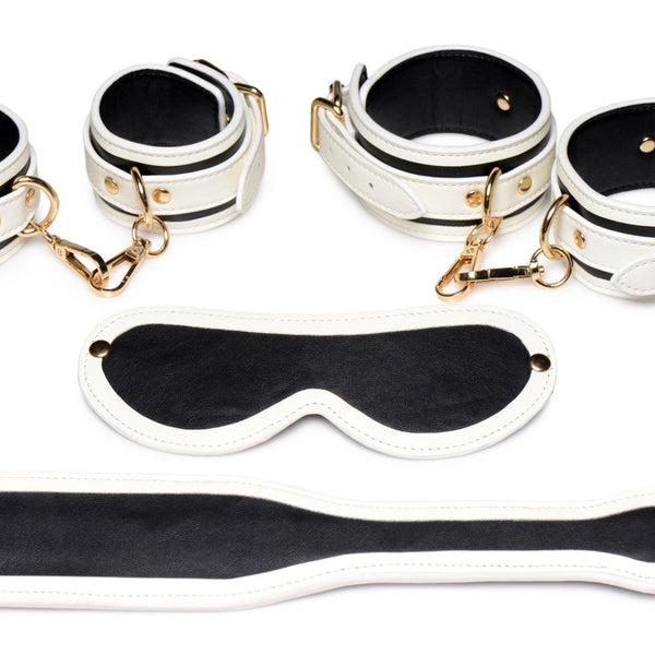 Kink in the Dark Glowing Cuffs Blindfold and Paddle Bondage Set - Royal Sins