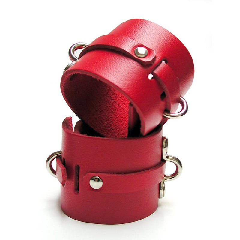 Kinklab Bondage Basics Ankle Cuffs - Red - Royal Sins