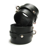 Kinklab Bondage Basics Leather Ankle Cuffs - Black - Royal Sins