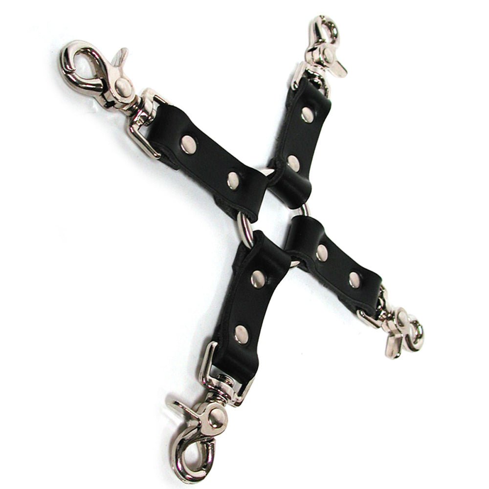 KinkLab Leather Hog Tie (Black) - Royal Sins