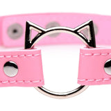 Kinky Kitty Ring Slim Choker - Pink - Royal Sins