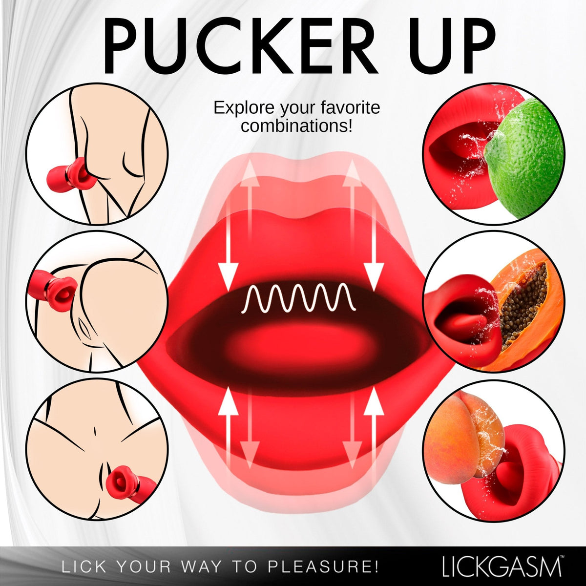 Kiss Me More Kissing, Sucking and Vibrating Clitoral Stimulator - Royal Sins
